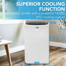 Whynter 14,000 BTU Wi-Fi Dual Hose Portable Air Conditioner, Dehumidifier & Fan | ARC-147WF