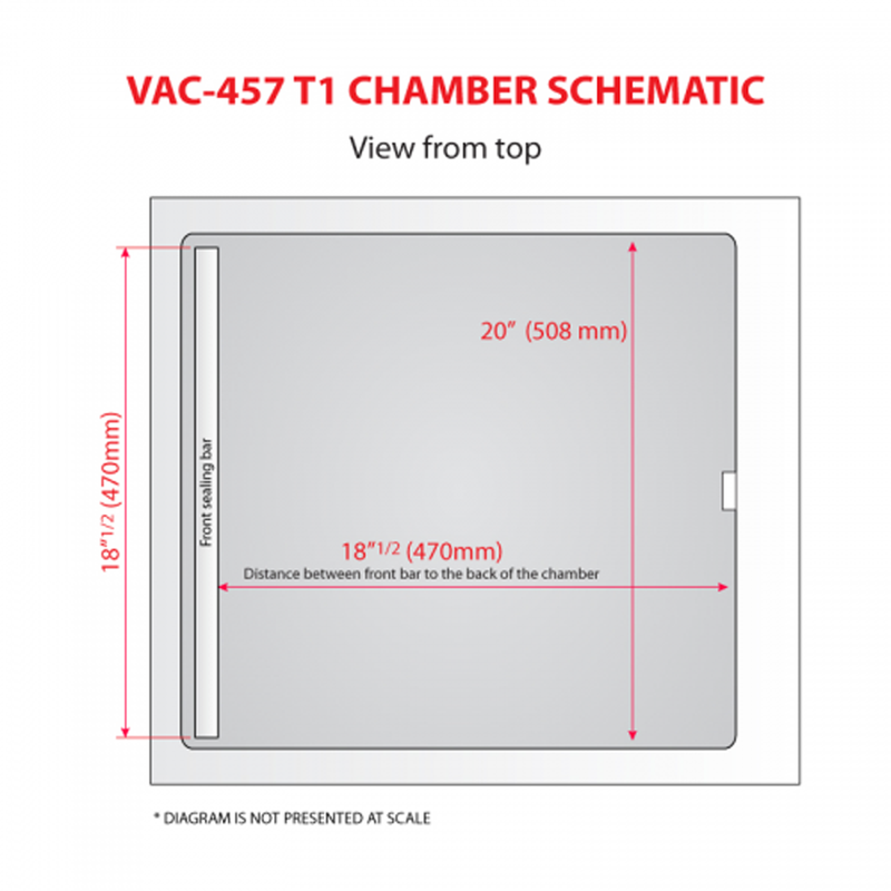 Tabletop Commercial Single Chamber Vacuum Sealer with 18.5” Seal Bar