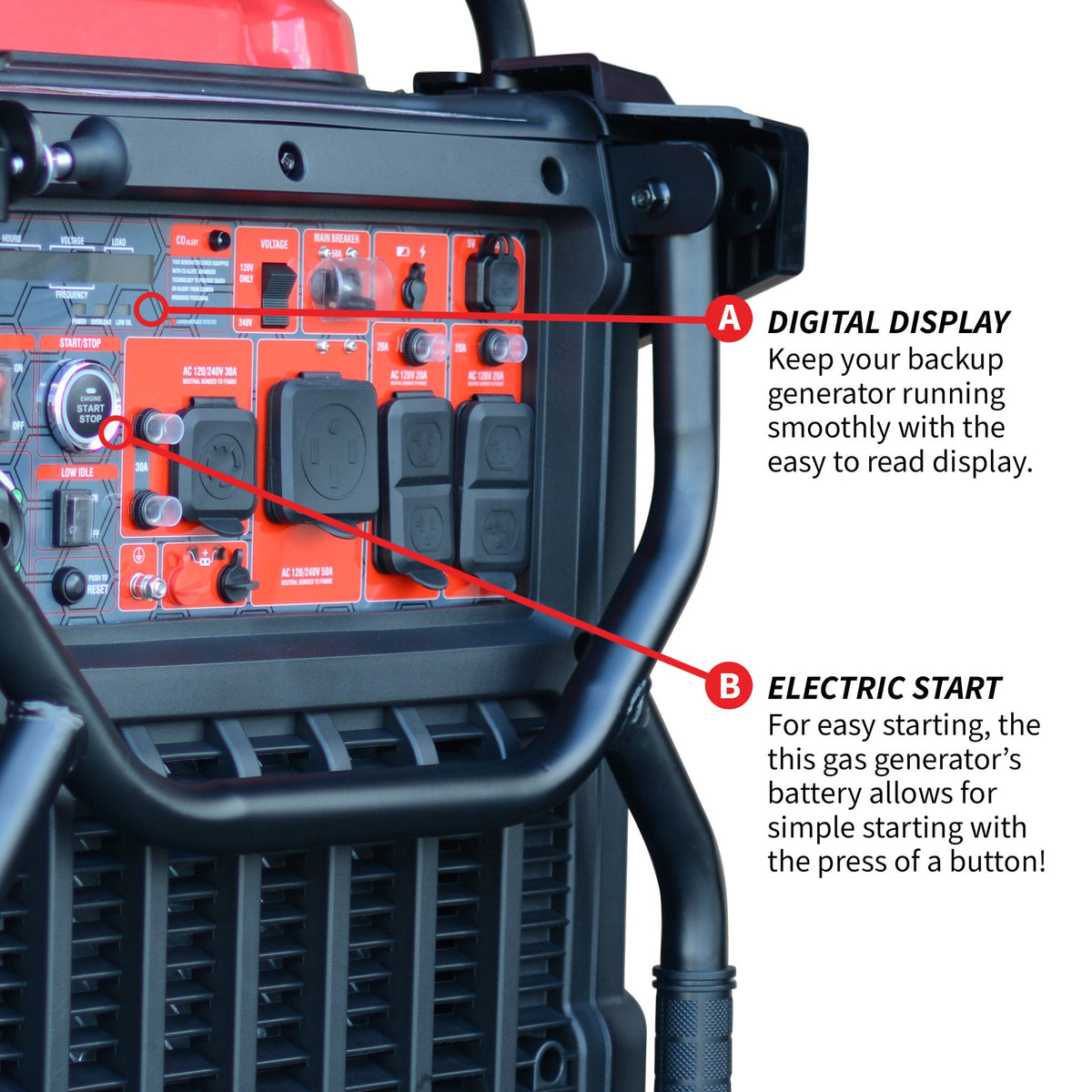 Tomahawk 9000 Watt Inverter Gas Power Portable Generator TG9000i
