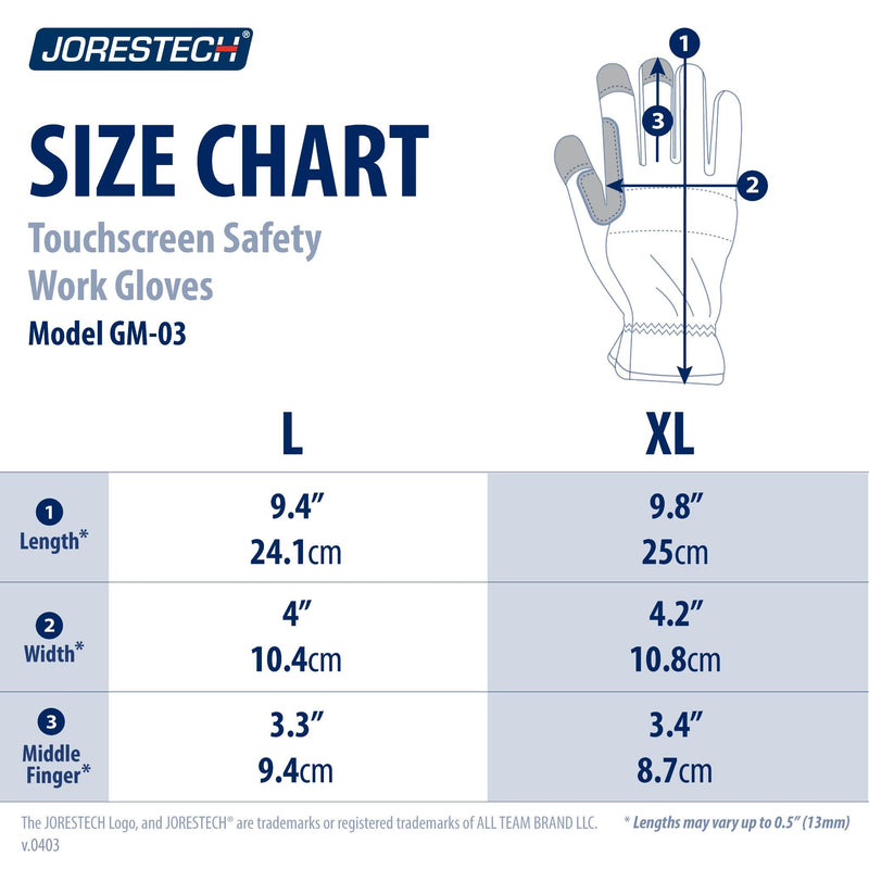 Touchscreen Safety Work Gloves – Pack of 3