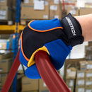 Touchscreen Safety Work Gloves with Leather Palms