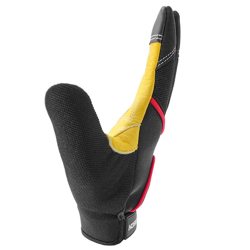 Touchscreen Safety Work Gloves with Leather Palms