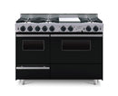Chicago Brick Oven - 48” True Dual-Fuel Self-Cleaning Convection Range - Open Burners