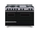 Chicago Brick Oven - 48” True Dual-Fuel Self-Cleaning Convection Range - Open Burners