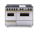 Chicago Brick Oven - 48” True Dual-Fuel Self-Cleaning Convection Range with Sealed Burners