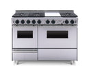 Chicago Brick Oven - 48” True Dual-Fuel Self-Cleaning Convection Range with Sealed Burners