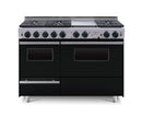 Chicago Brick Oven - 48” True Dual-Fuel Self-Cleaning Convection Range with Sealed Burners