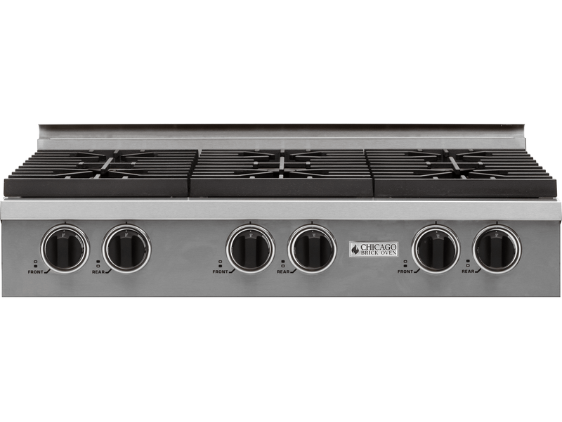 Chicago Brick Oven - 36" Natural Gas Rangetop with Sealed Burners (4-6 Burner Options) - Pro-Style Cooking
