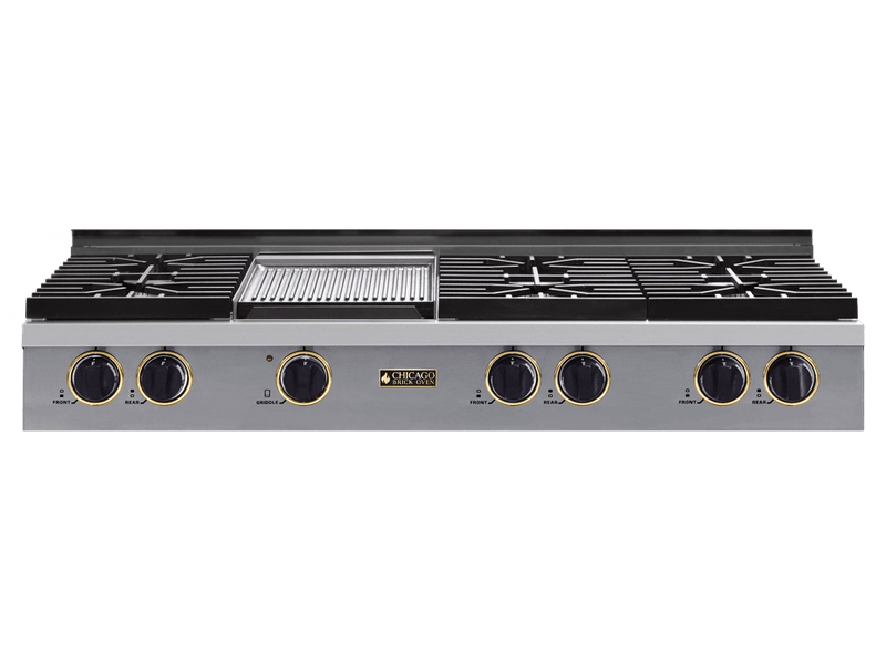 Chicago Brick Oven - 48" LP Gas Rangetop with Sealed Burners - Chef-Quality, Gourmet Cooking Experience