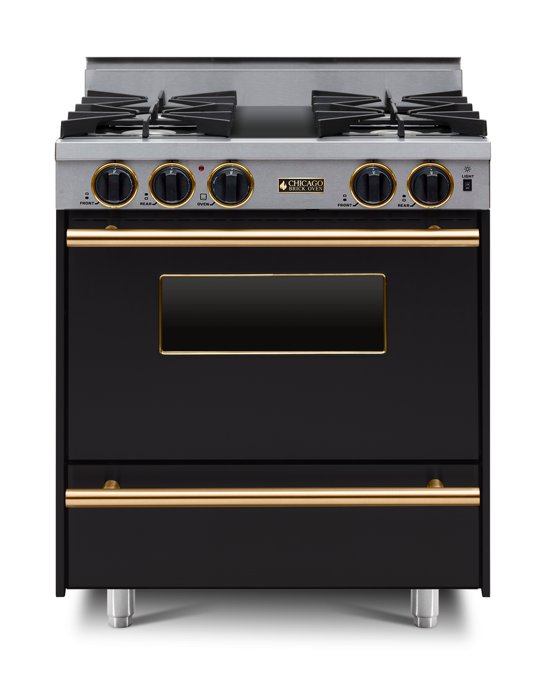 Chicago Brick Oven - 30” LP All-Gas Range - Open Burners