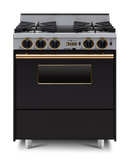 Chicago Brick Oven - 30” LP Gas Dual-Fuel Self-Cleaning Convection Range - Open Burners