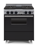 Chicago Brick Oven - 30” LP Gas Dual-Fuel Self-Cleaning Convection Range - Sealed Burners