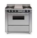 Chicago Brick Oven - 36” Dual-Fuel Self-Cleaning Convection Range - Open Burners