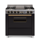 Chicago Brick Oven - 36” Dual-Fuel Self-Cleaning Convection Range - Open Burners