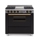 Chicago Brick Oven - 36” LP Gas Dual-Fuel Self-Cleaning Convection Range - Sealed Burners