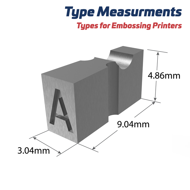 Bus Embossment Types 4.9mm Embossing Types - P