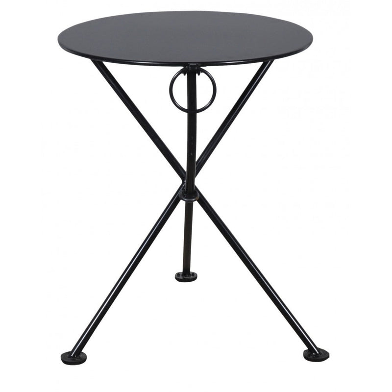 Three Piece Bistro Dining Set with 24" Round Powder Coated Steel Top and Two 5504 Side Chairs