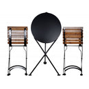 Three Piece Bistro Dining Set with 24" Round Powder Coated Steel Top and Two 5504 Side Chairs