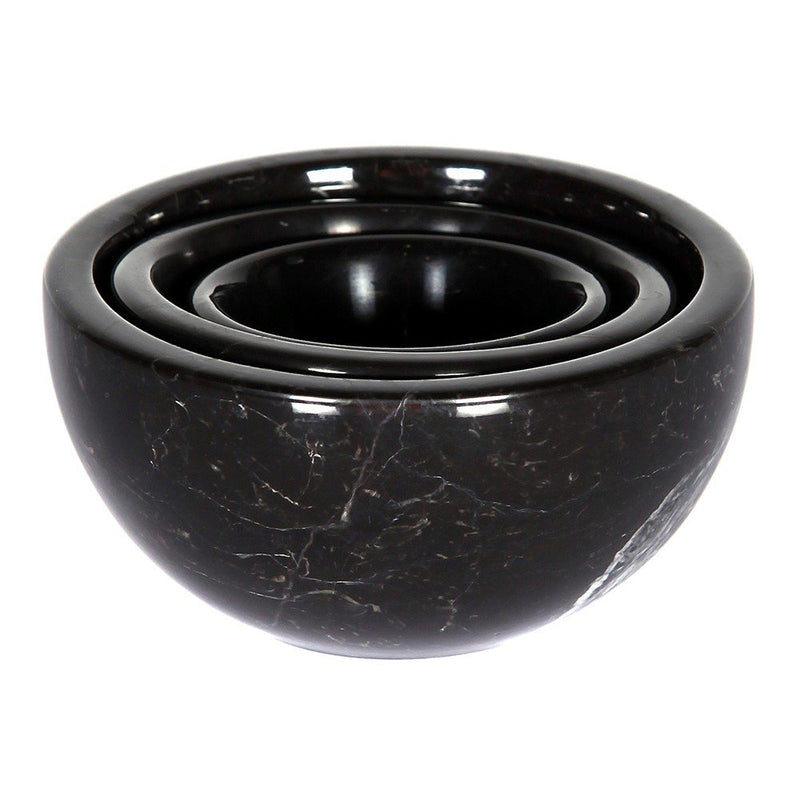 Marble Nesting Snack/Serving Bowls Set of 3 Polished