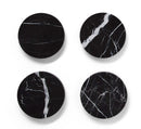Marble 4" Round Coasters Semi-polished set of 4