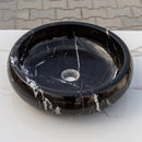 Toros Black Marble Above Vanity Bathroom Vessel Sink Polished (D)16" (H)5"