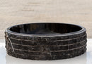 Toros Black Marble Rustic Above Vanity Round Bathroom Sink (D)16" (H)5"