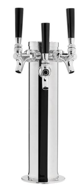 Triple Faucet Glycol Ready - All SS304 Contact 3" Column Tower