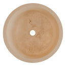 Troia Light Travertine Cylinder Above Vanity Bathroom Sink 2" Embedded Mosaics Border