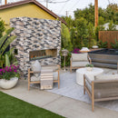 Tundra Gray Mix Ledger 3D Panel 6"x24" Split-face Marble Wall Tile - Full Truckload