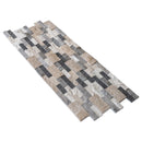 Tundra Gray Mix Ledger 3D Panel 6"x24" Split-face Marble Wall Tile - Full Truckload