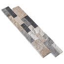 Tundra Gray Mix Ledger 3D Panel 6"x24" Split-face Marble Wall Tile - Full Truckload