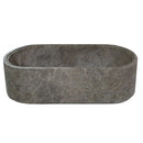 Tundra Gray Marble Bathtub Hand-carved from Solid Marble Block (W)29.5" (L)67" (H)19.5"
