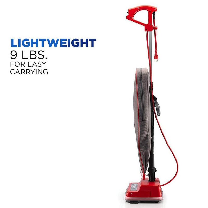 Oreck 9lb Commercial Upright vacuum, Red base
cord