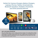 Adaptador de viaje para Sudáfrica y Botsuana - 3 en 1 - 2 USB - Tipo M - Diseño compacto (U2U-10L) 