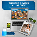 Adaptador de viaje para Brasil - 3 en 1 - 2 USB - Tipo N - Diseño compacto (U2U-11C)