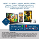 Adaptador de viaje para Brasil - 3 en 1 - 2 USB - Tipo N - Diseño compacto (U2U-11C)