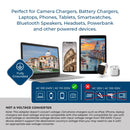 Adaptador de viaje para Italia y Uruguay - 3 en 1 - 2 USB - Tipo L - Diseño compacto (U2U-12A)