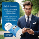 Adaptador de viaje para Italia y Uruguay - 3 en 1 - 2 USB - Tipo L - Diseño compacto (U2U-12A)