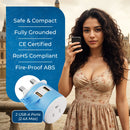 Adaptador de viaje para Reino Unido e Irlanda - 3 en 1 - 2 USB - Tipo G - Diseño compacto (U2U-7)