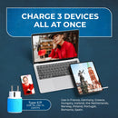 Adaptador de viaje para Europa y Francia - 3 en 1 - 2 USB - Tipo E/F - Diseño compacto (U2U-9)