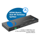 Matriz HDMI 4x4 4K a 60 Hz con RS-232 y reducción de escala (UHD-404R)