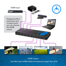 Matriz HDMI 4x4 4K a 60 Hz con RS-232 y reducción de escala (UHD-404R)