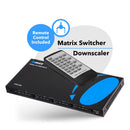 Conmutador de matriz HDMI Ultra HD 4x4 4K a 60 Hz con control remoto IR (UHD-404) 