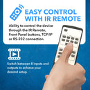 Conmutador de matriz HDMI Ultra HD 8x8 4K a 60 Hz con control remoto IR (UHD-808)