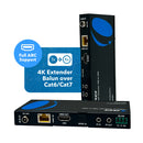 Extensor HDMI 4K UHD con HDBaseT sobre CAT5e/6/7. Admite control ARC e IR bidireccional hasta 70 m (UHD-EXB230AR-K).