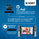 Extensor HDMI 4K UHD con HDBaseT sobre CAT5e/6/7. Admite control ARC e IR bidireccional hasta 70 m (UHD-EXB230AR-K).