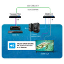 Extensor HDMI 4K UHD con HDBaseT sobre CAT5e/6/7. Admite control ARC e IR bidireccional hasta 70 m (UHD-EXB230AR-K).