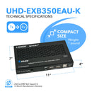 4K KVM HDMI Extender With HDBaseT Over CAT5e/6/7 Support eARC & IR Control - 350 Ft (UHD-EXB350EAU-K)