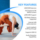 4K KVM HDMI Extender With HDBaseT Over CAT5e/6/7 Support eARC & IR Control - 350 Ft (UHD-EXB350EAU-K)