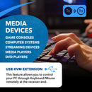 Extensor HDMI HDBaseT KVM 4K con cable CAT6/CAT7 de hasta 122 m (400 pies) para teclado y ratón con cable CAT6/CAT7 (UHD-EXB400-KVM) 